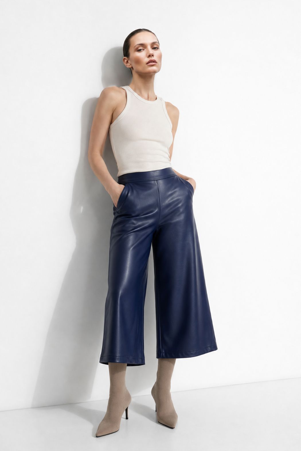 Midnight Croc Coated Jet Culotte – Motto AU