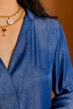 Dark Chambray Brit Blogger Shirt Chambray