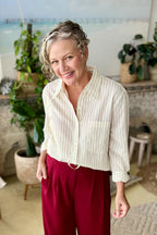Ivory Pinstripe Classic Shirt