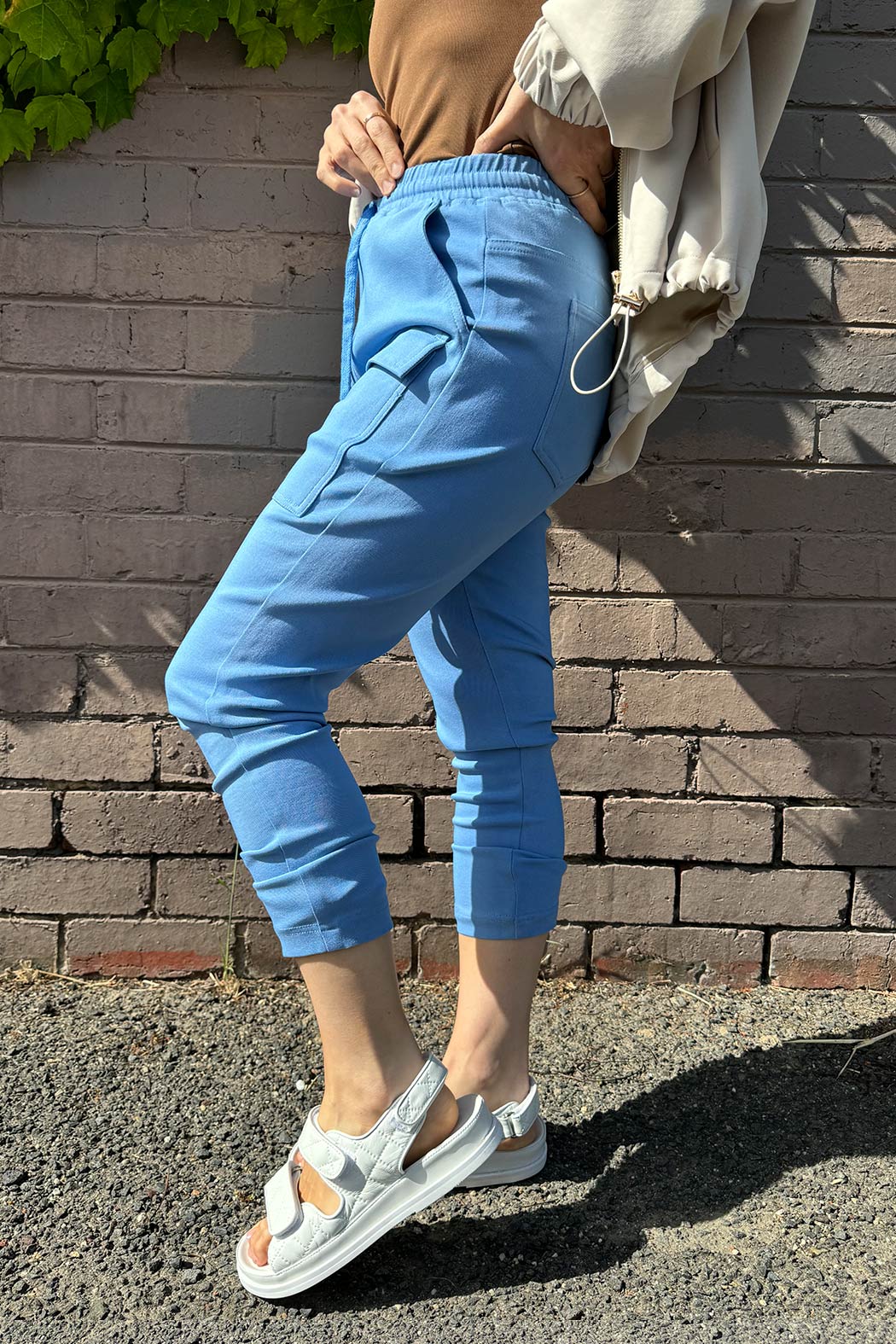 Cornflower Drawstring Cargo Pant