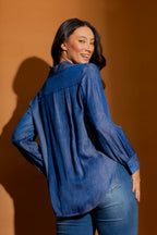 Dark Chambray Brit Blogger Shirt Chambray