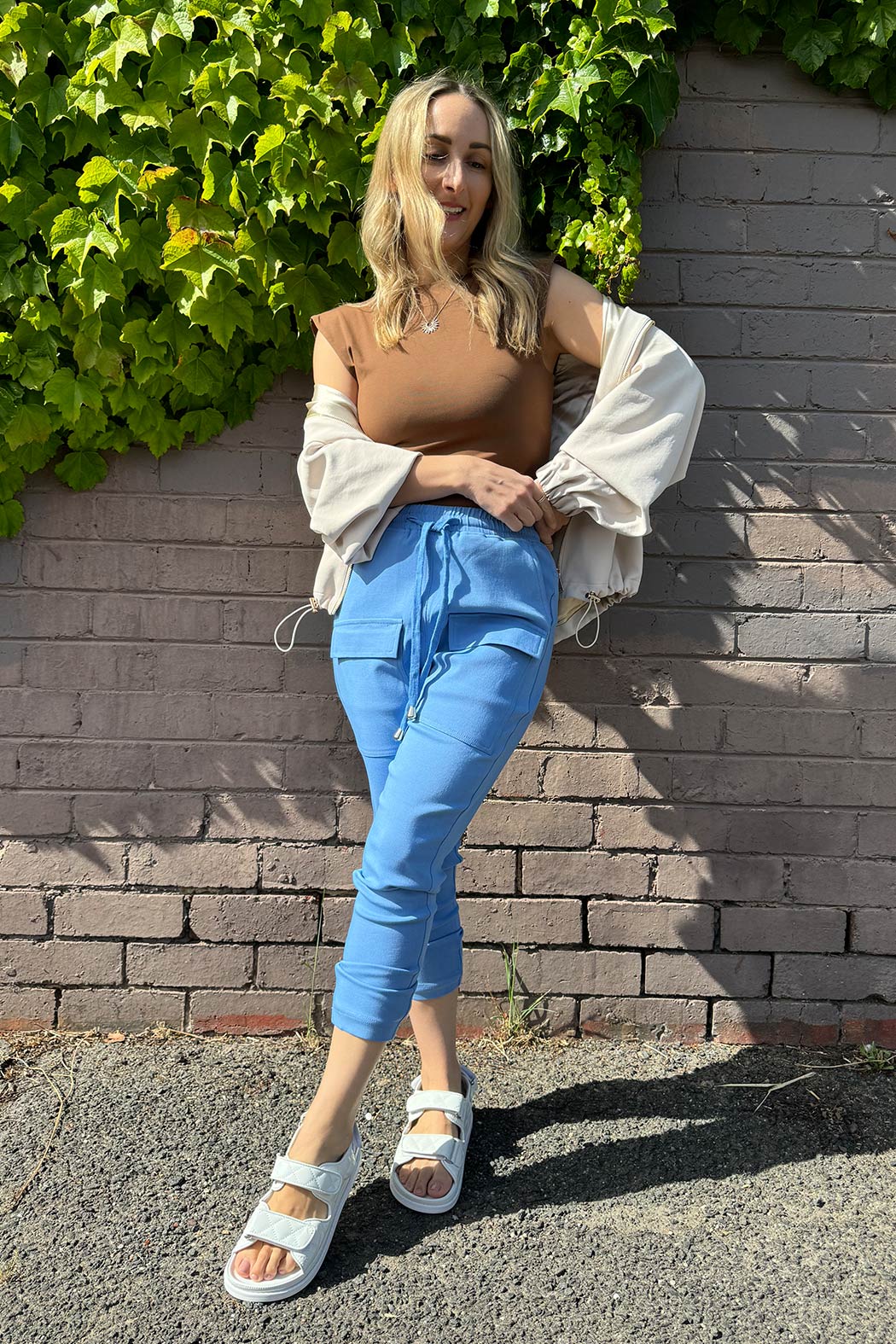 Cornflower Drawstring Cargo Pant