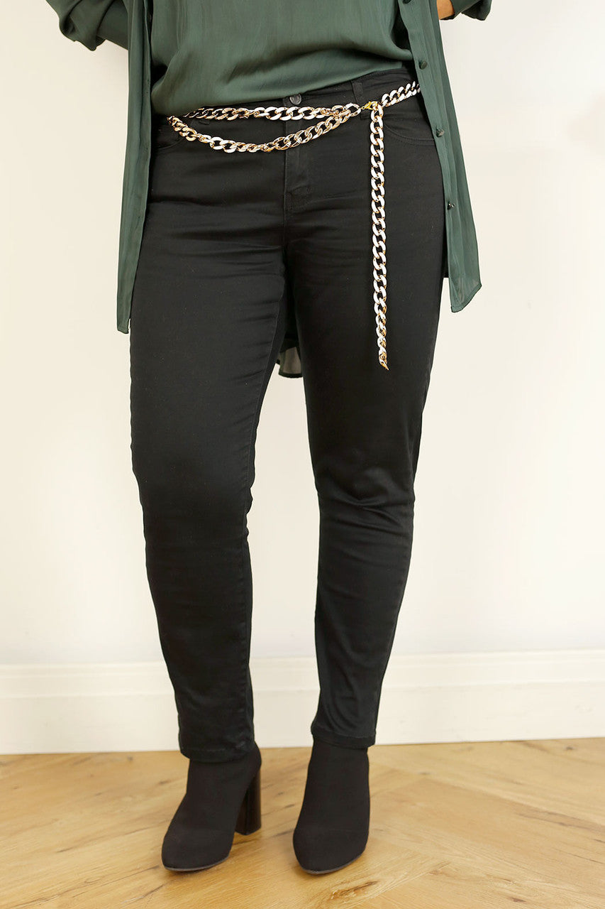 White and Gold Chain Belt - SALE