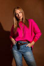 Pink / Red Two Tone Knit