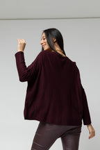 Plum Diamond Crew Neck Jumper