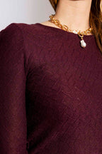 Plum Lurex Basic Top