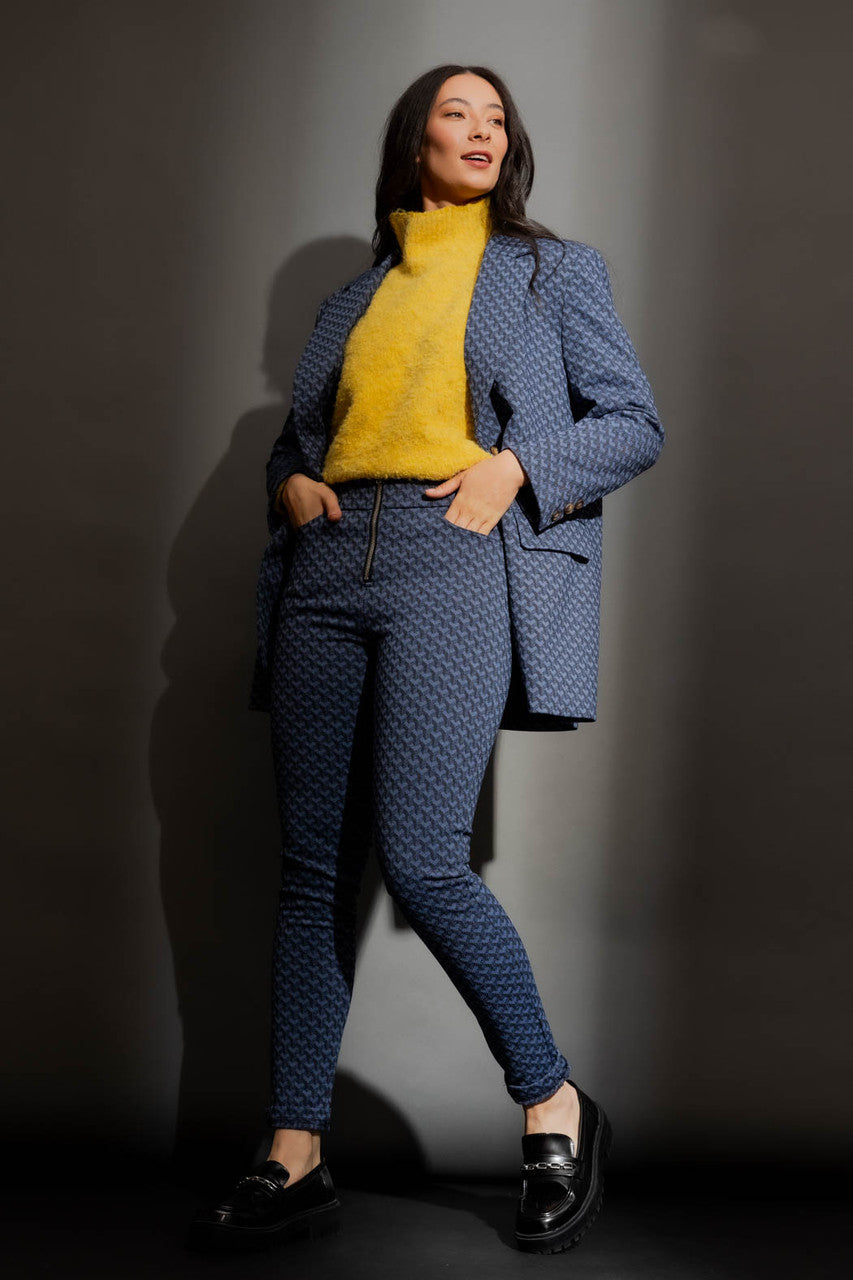 Denim Hearts High Waist Zip Pant