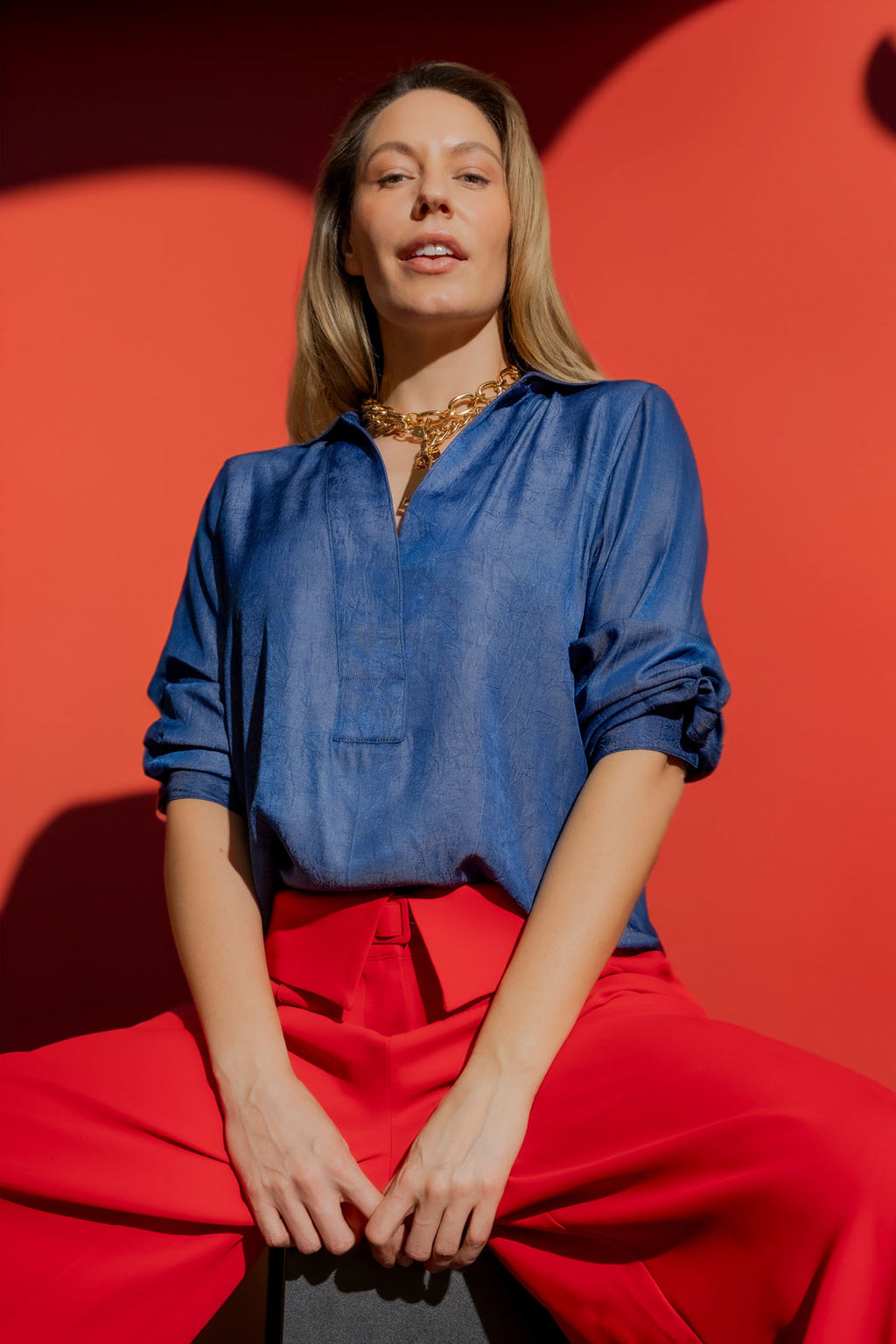 Dark Chambray Brit Blogger Shirt Dark Chambray