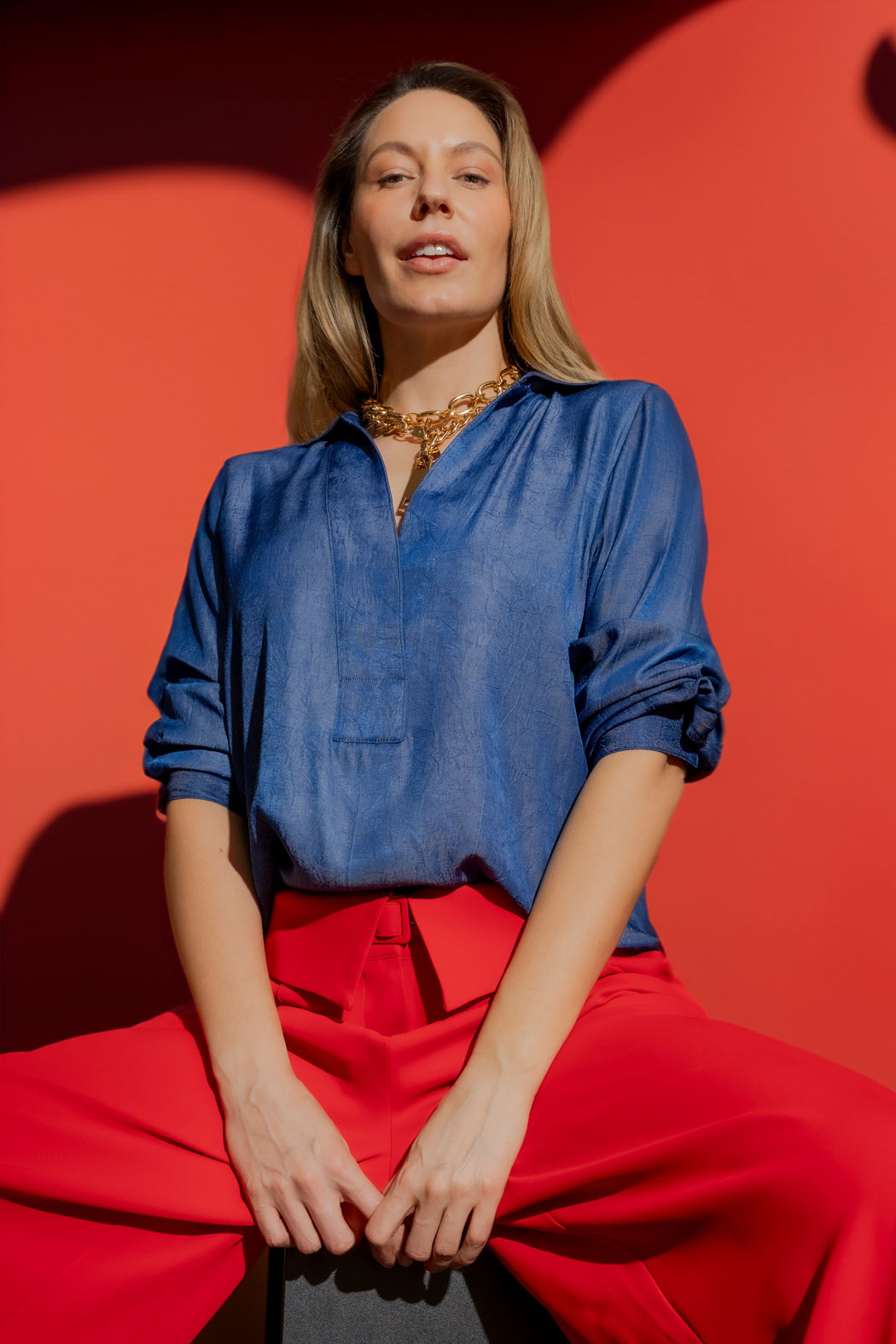 Dark Chambray Brit Blogger Shirt Dark Chambray