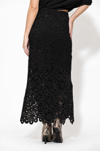 Black Crochet Skirt
