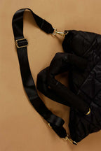 Black Quilted Tote Bag - SALE
