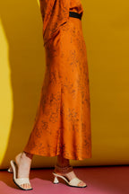 Tan/Black Bias Skirt