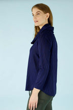 Navy Jacquard Cowl Jumper - SALE
