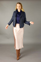 Navy Jacquard Cowl Jumper - SALE