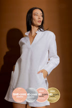 White Linen Blogger Shirt