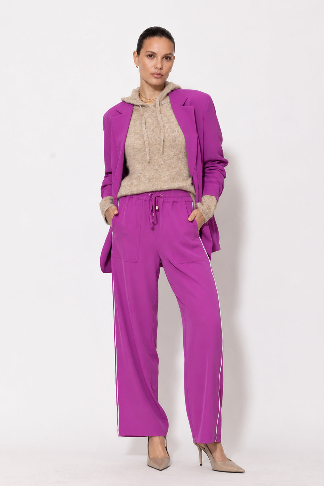 Fuchsia Euro Action Back Blazer