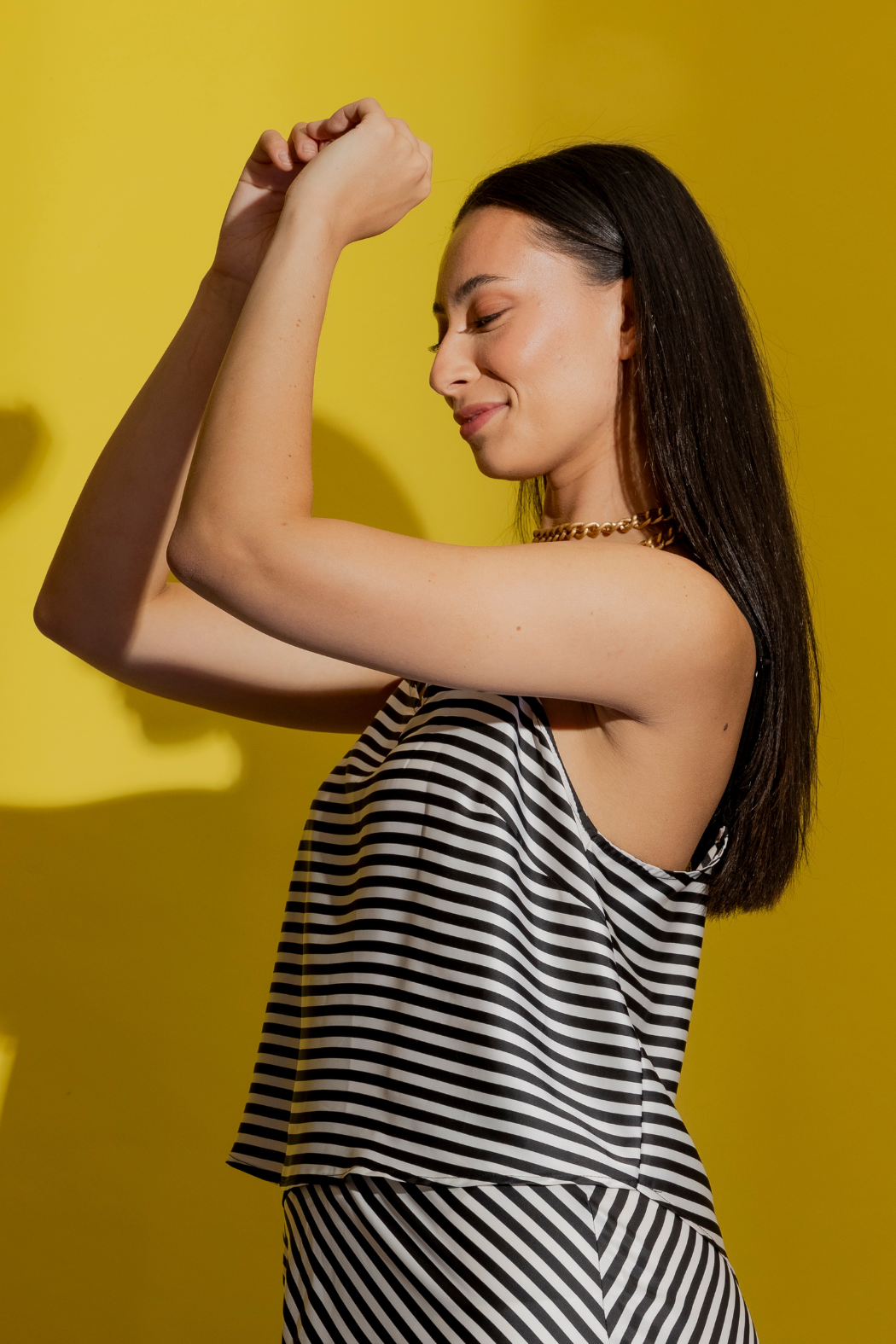 Thin Stripe Silky Summer Cami