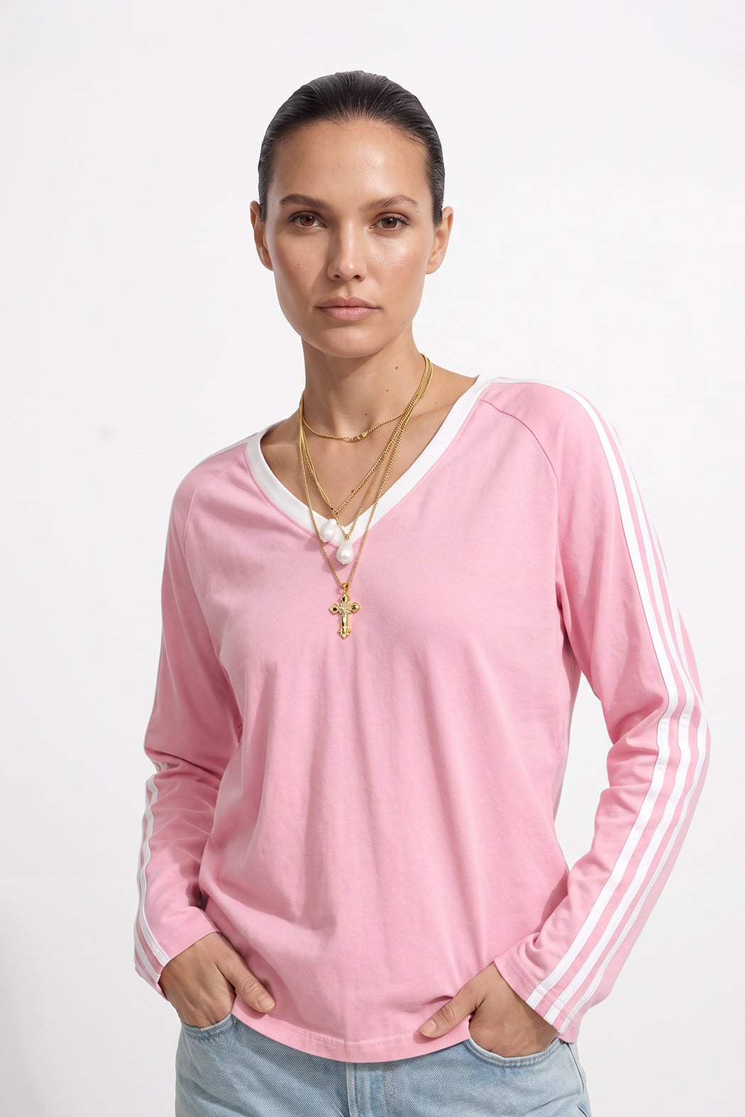 Pink Washed Cotton Rugby Top