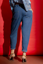 Waffle Denim Paperbag Jean