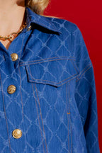 Blue Embroidered Dallas Jacket