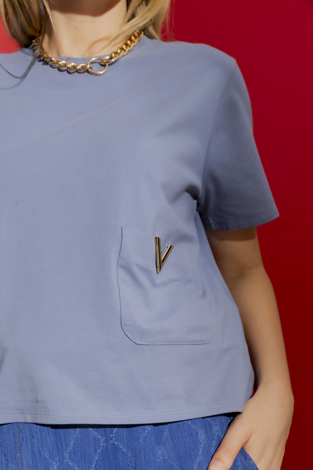 Denim Pocket T-Shirt