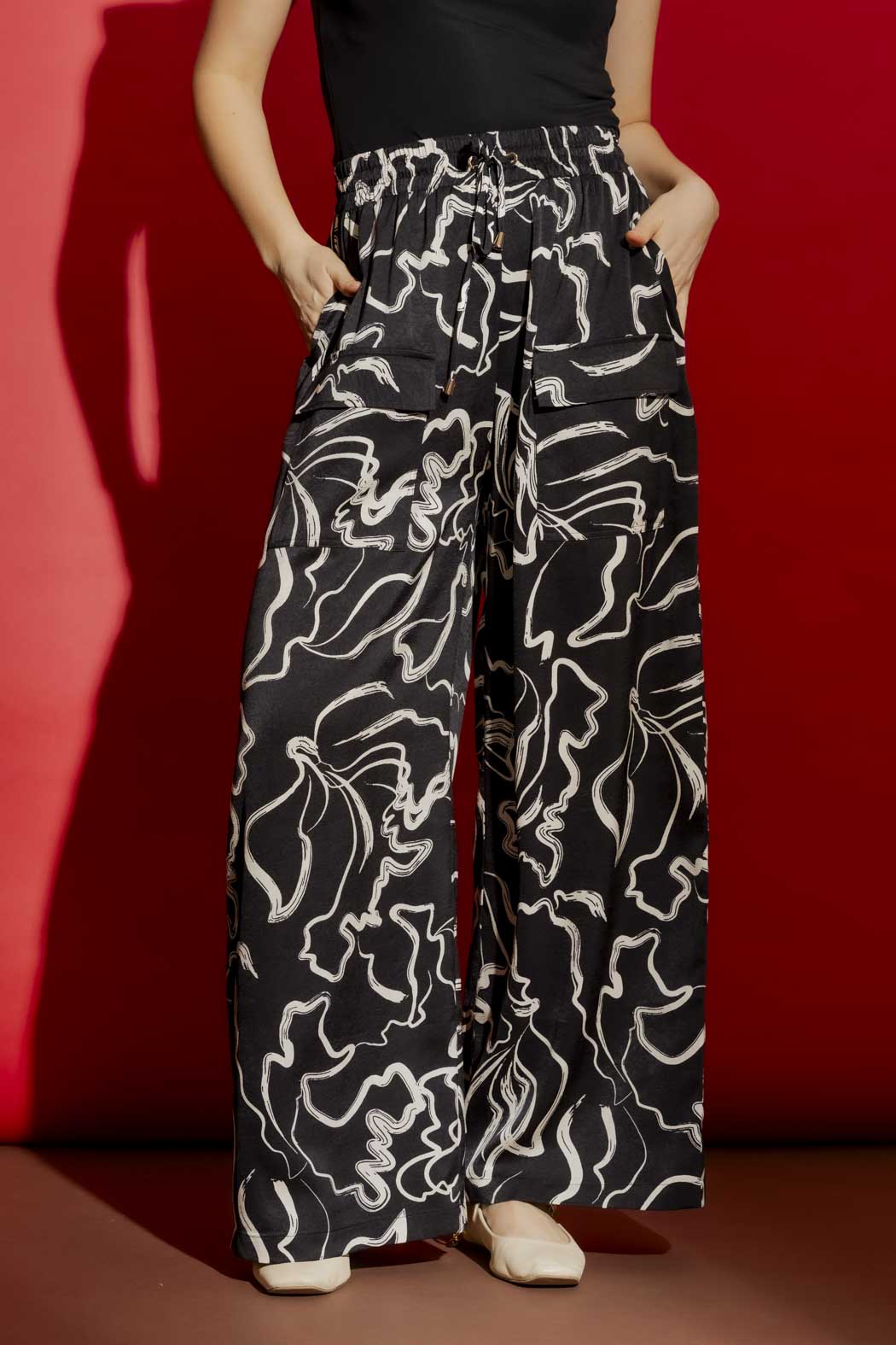 Black/Cream Classic Cargo Culottes