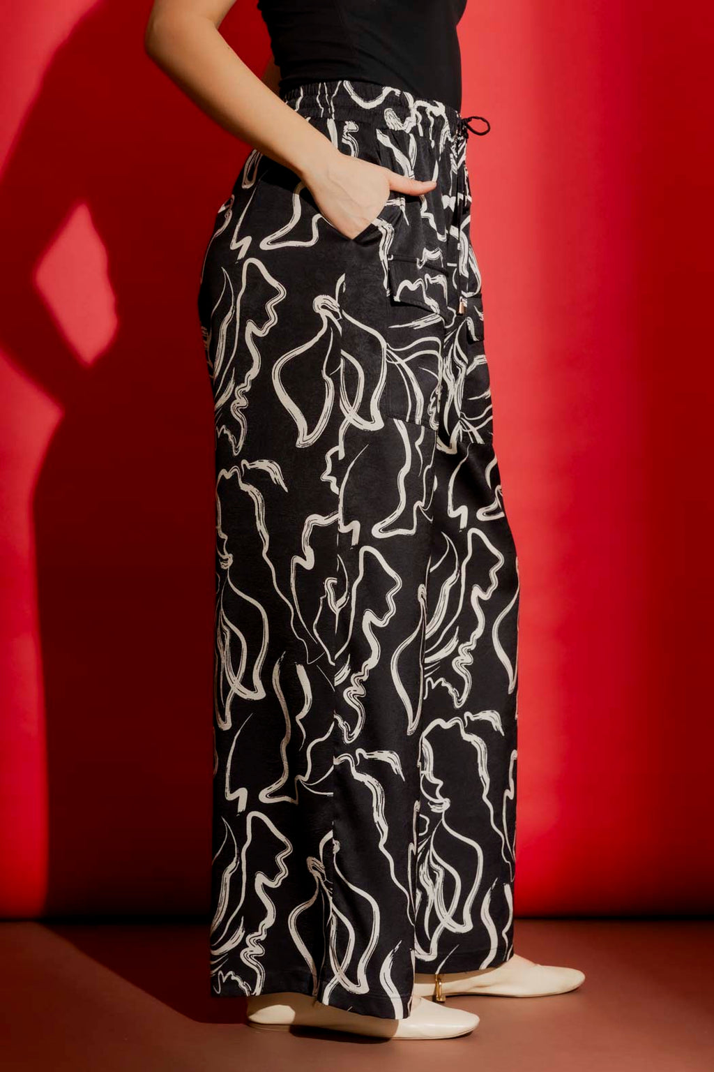 Black/Cream Classic Cargo Culottes