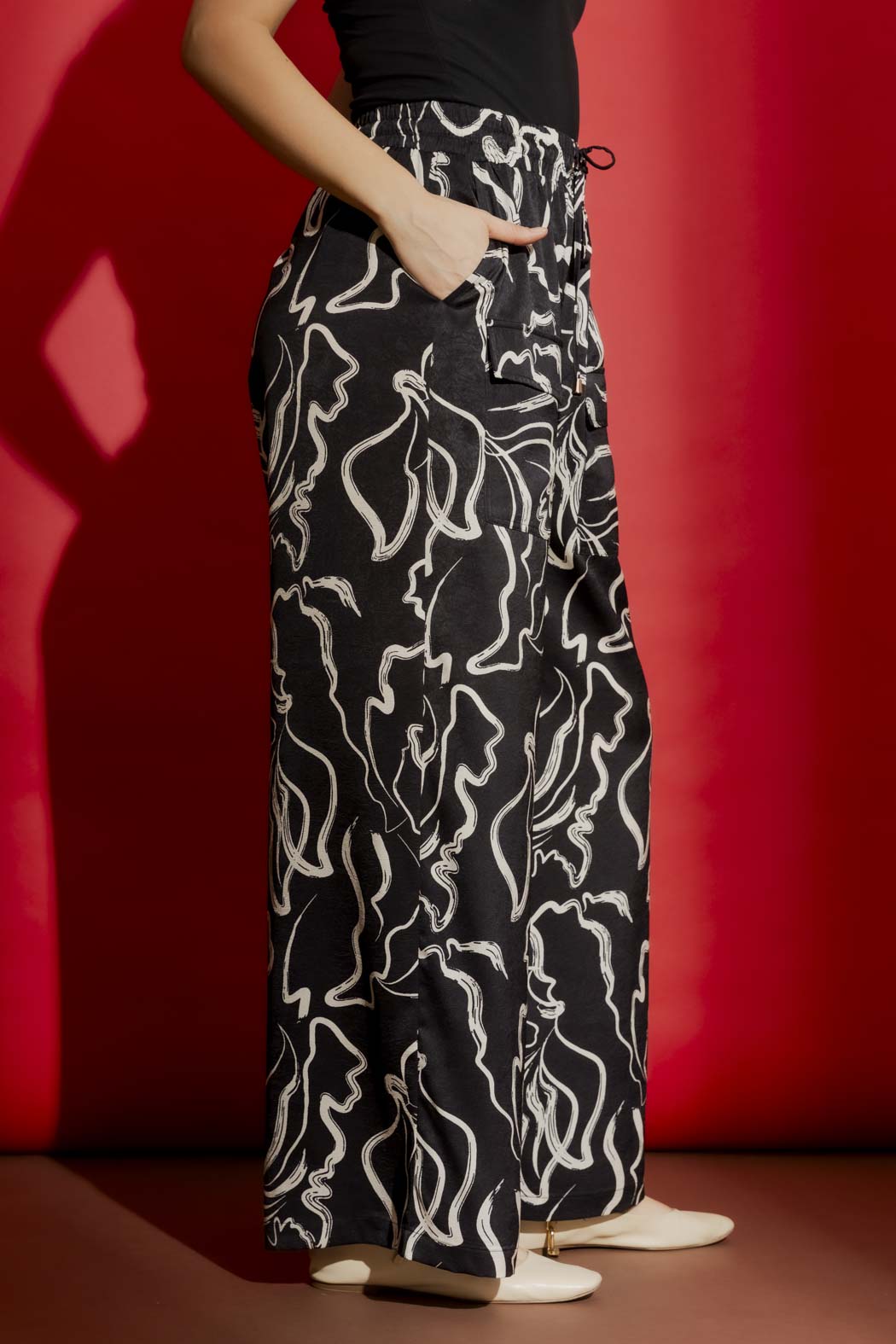 Black/Cream Classic Cargo Culottes