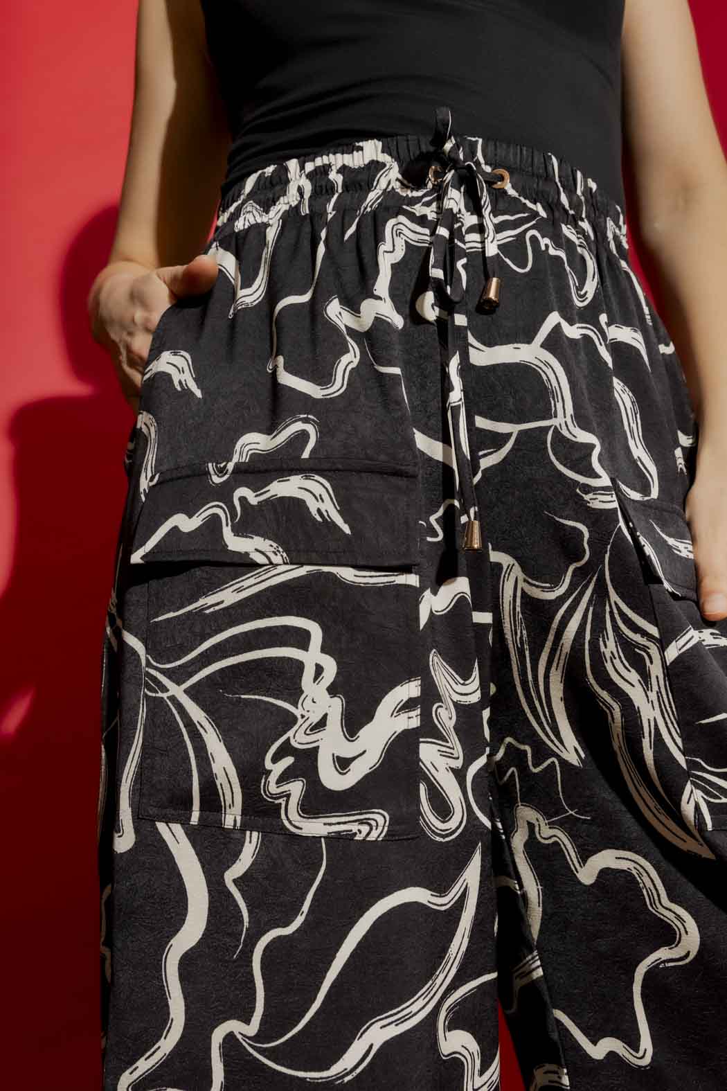 Black/Cream Classic Cargo Culottes