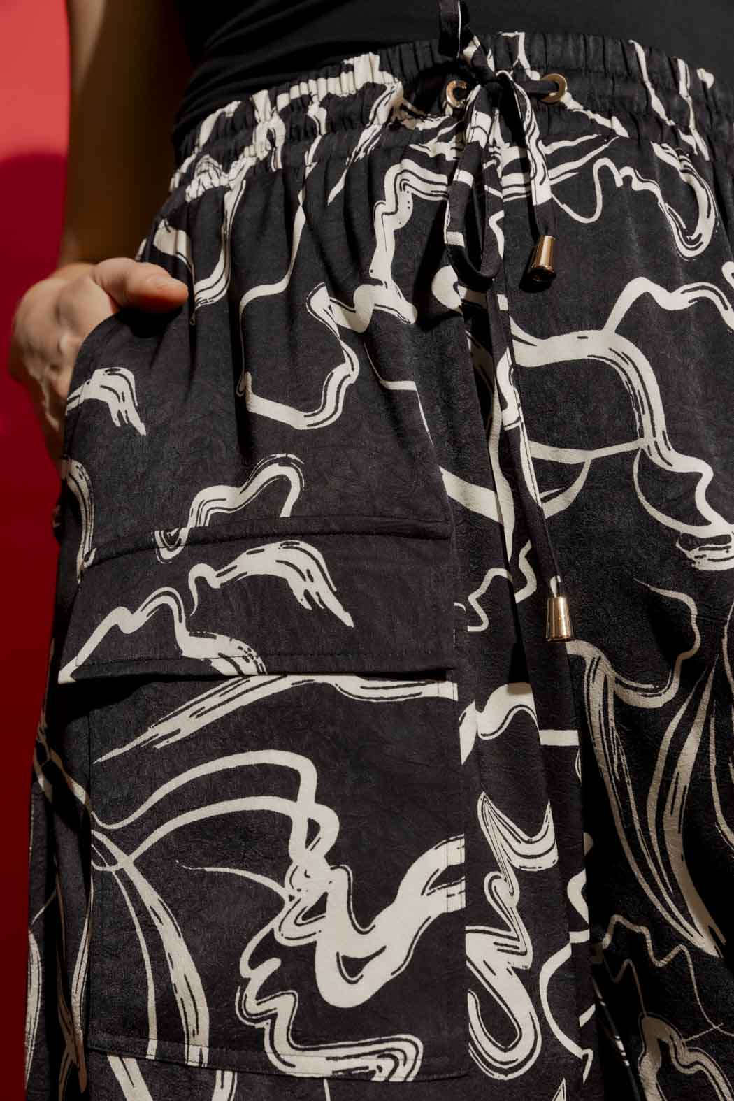 Black/Cream Classic Cargo Culottes