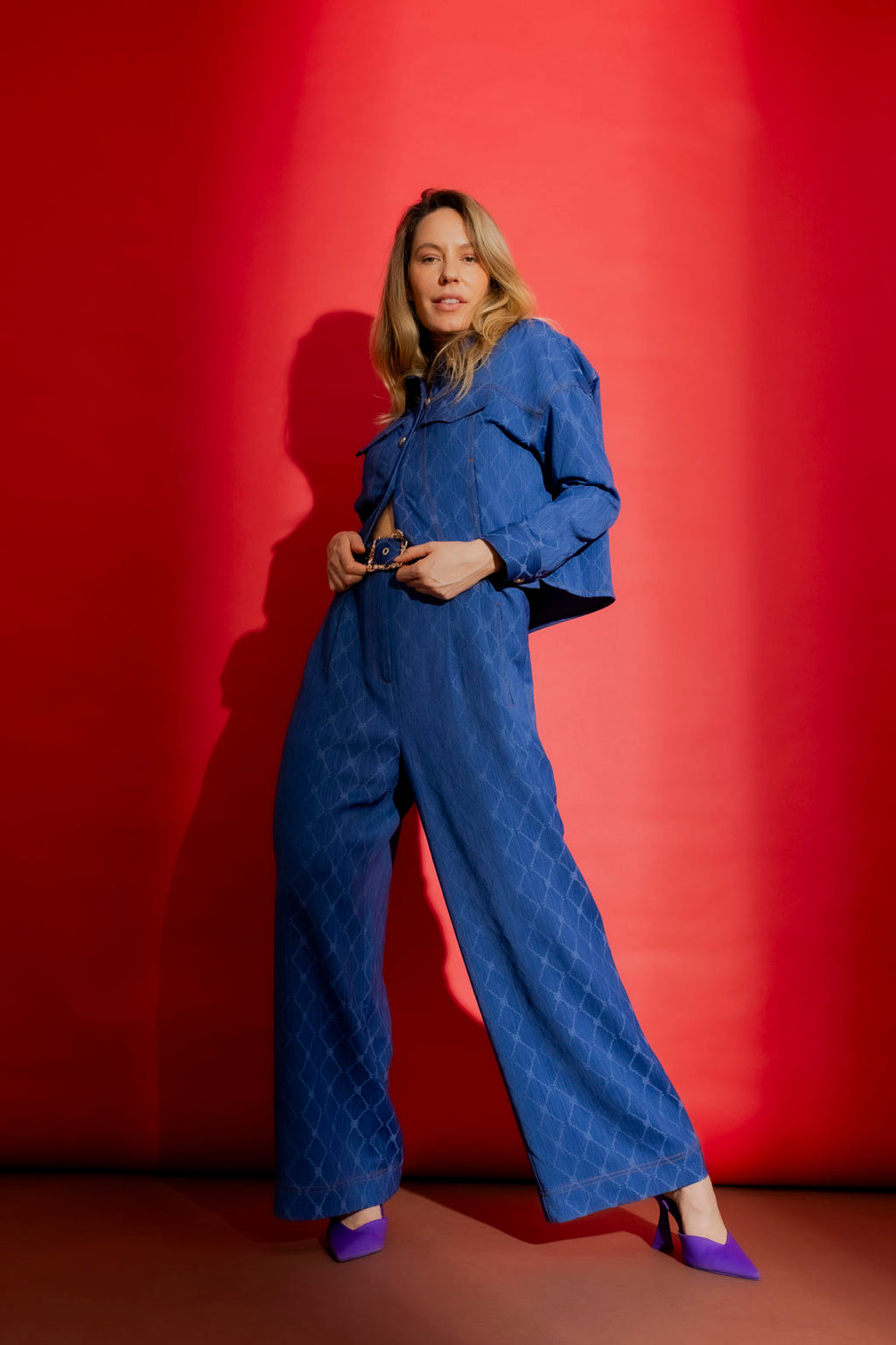 Blue Embroidered Dallas Jacket