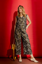 Black/Gold Cleo Cuff Pant