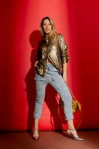 Gold Liquid Lame Shirt