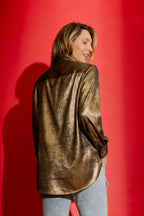 Gold Liquid Lame Shirt