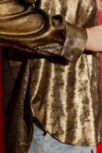 Gold Liquid Lame Shirt