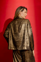 Gold Liquid Lame Jacket