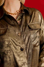 Gold Liquid Lame Jacket