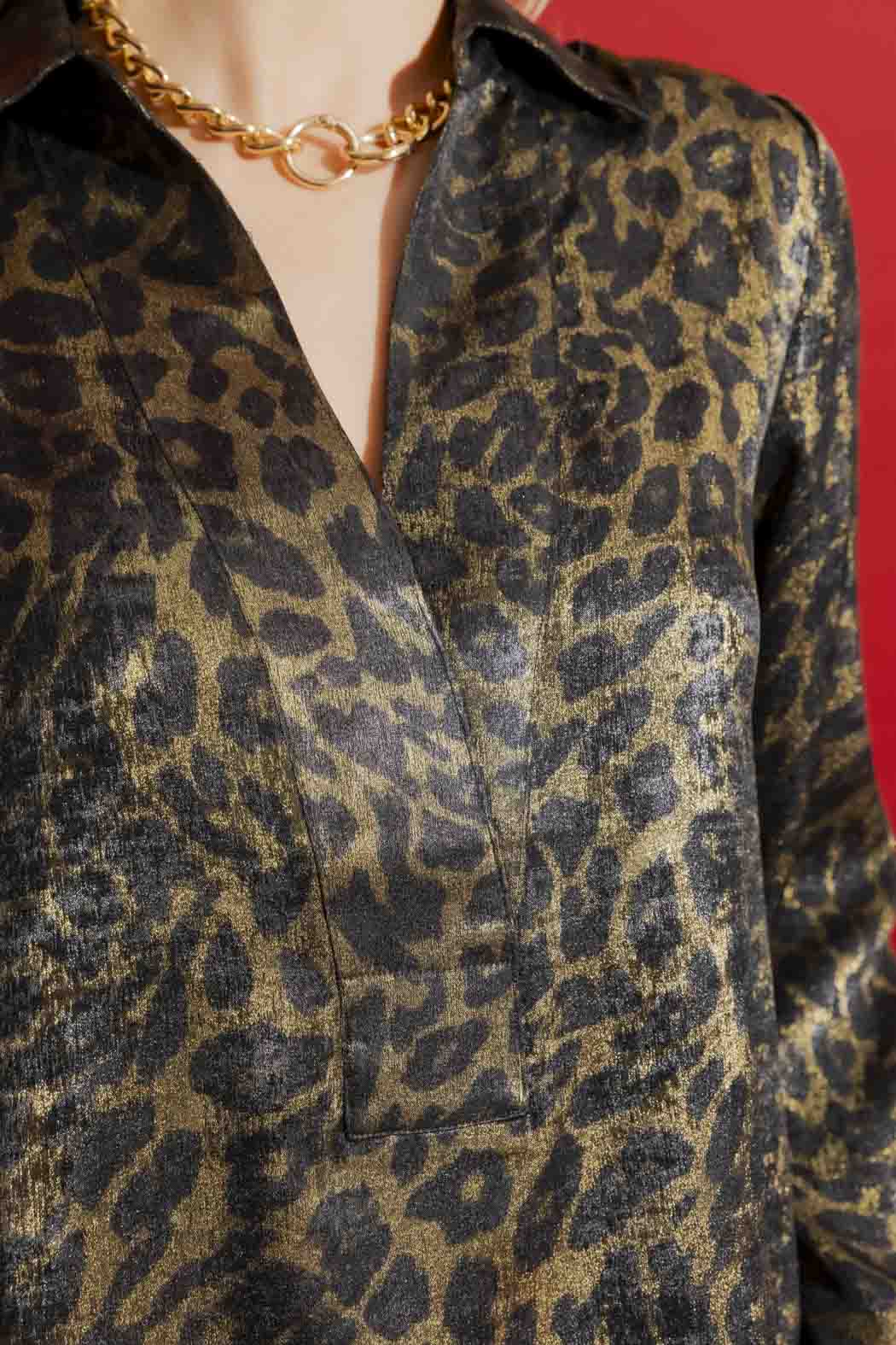 Gold Animal Brit Blogger Shirt
