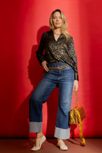Gold Animal Brit Blogger Shirt