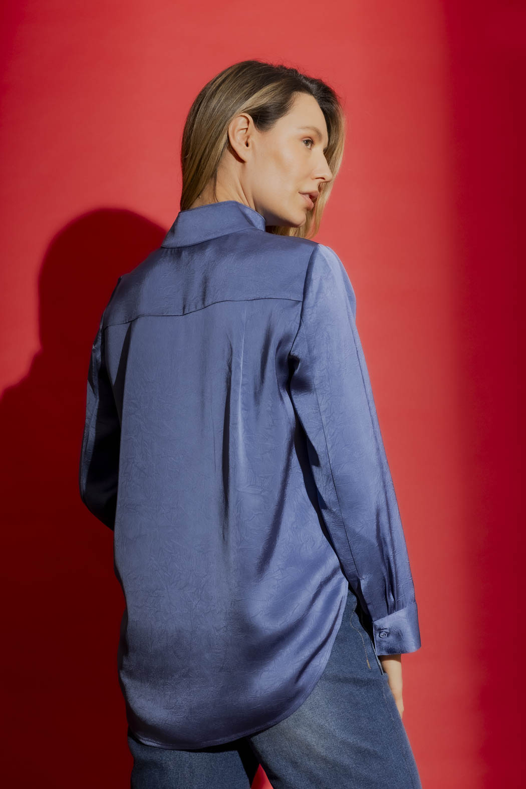 Cornflower Silky Milan Blogger Shirt