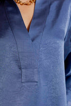 Cornflower Silky Milan Blogger Shirt