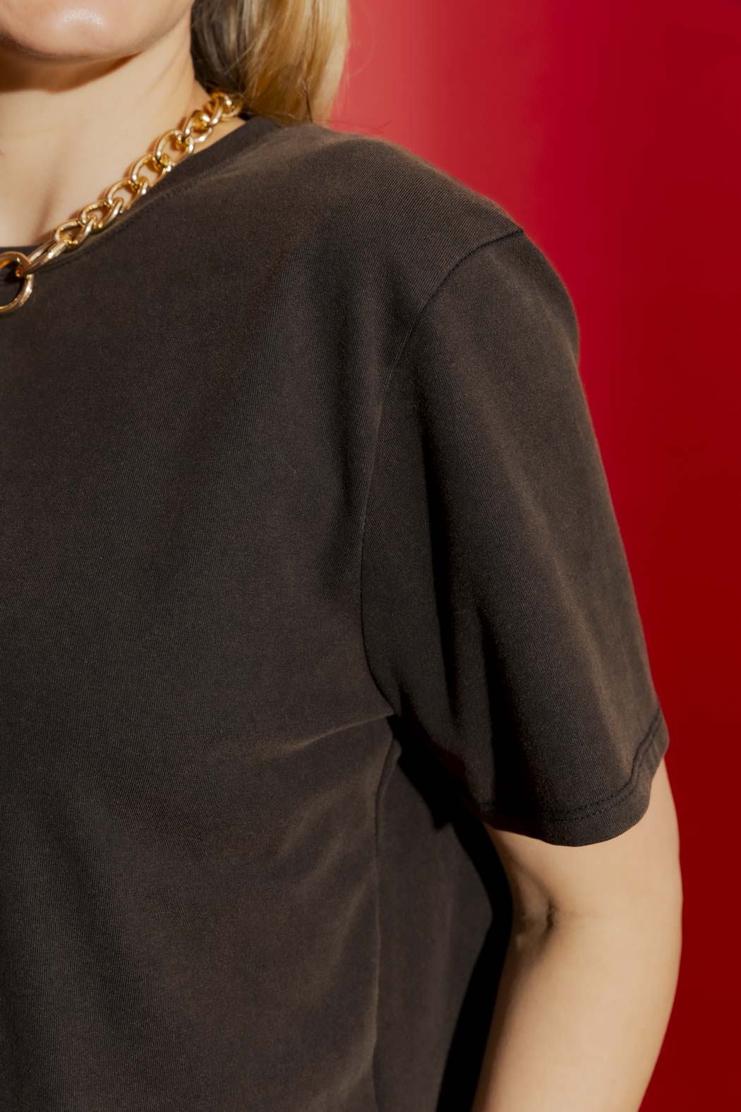 Chocolate Washed Crew Neck Tee Black