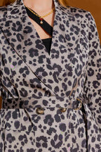 Grey Animal Soft Blazer Grey Animal