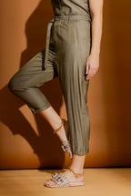 Khaki Shot Paperbag Pant