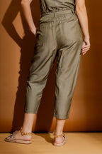 Khaki Shot Paperbag Pant
