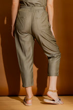 Khaki Shot Paperbag Pant