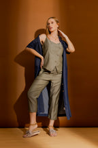 Khaki Shot Asymetrical Cami
