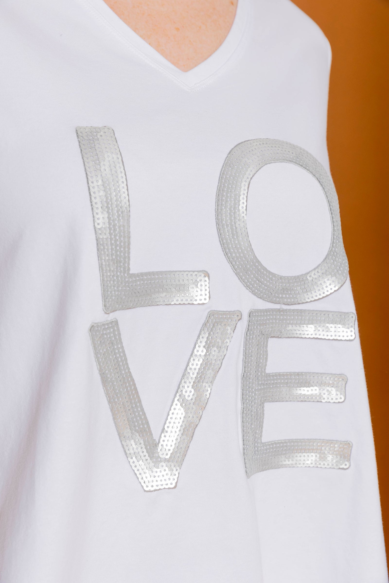 White Love Long Sleeve Tee