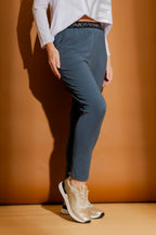 Dark Blue Tencel Pull On Pant Dark Blue