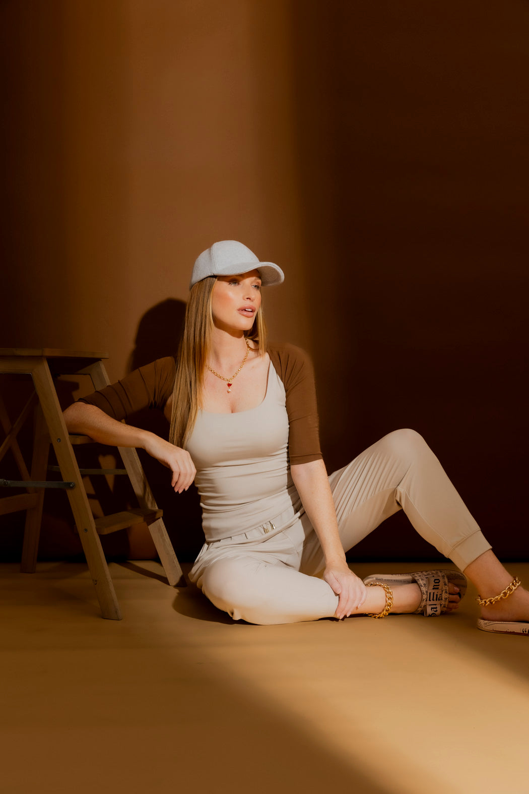 Putty Tencel Slouch Pant